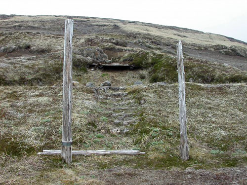 jpg One of six Shinto shrines on Kiska Island, a remnant of 14 months of Japanese occupation of the island in World War II.