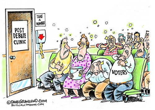 jpg Editorial Cartoon: Post debate clinic 