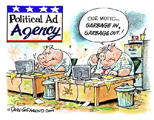 jgp Editorial Cartoon: Political ad agencies