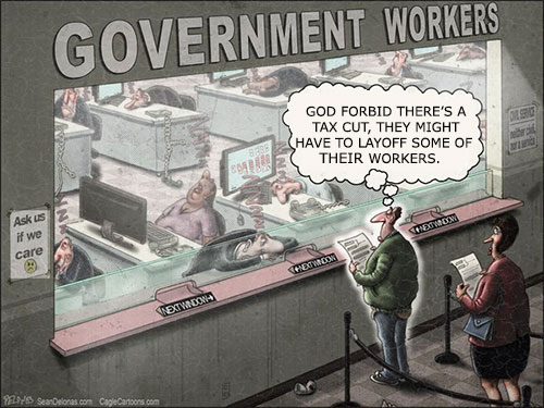jpg Editorial Cartoon: Tax Cuts - Government Workers
