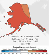 NOAA Winter Outlook favors warmer temperatures for much of Alaska & U.S. 