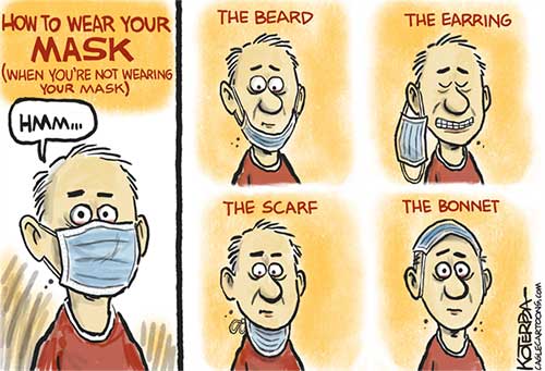 jpg Political Cartoon: How to Wear Your Mask