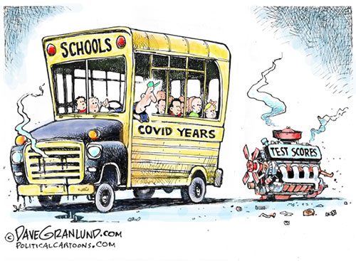 jpg Political Cartoon: Student test scores drop