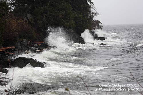 jpg Rough seas at Mountain Point Sunday