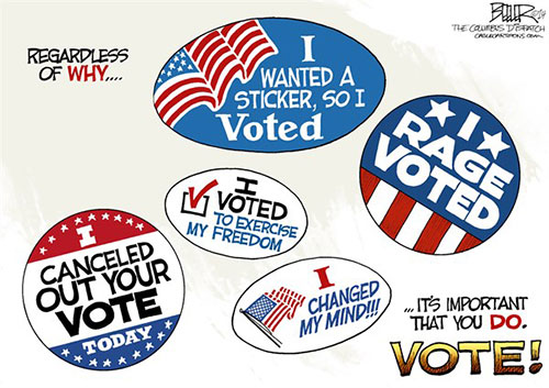 jpg Political Cartoon: Voting Stickers
