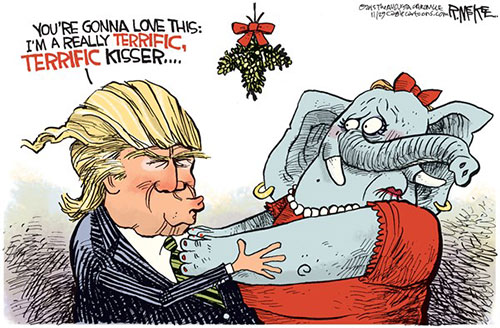 jpg Editorial Cartoon: Trump Mistletoe 