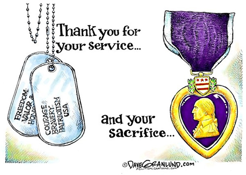 jpg Editorial Cartoon: Veterans' Service and Sacrifice 