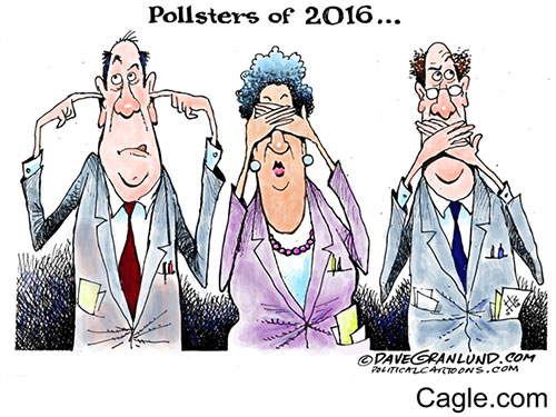 jpg Editorial Cartoon: Pollsters of 2016