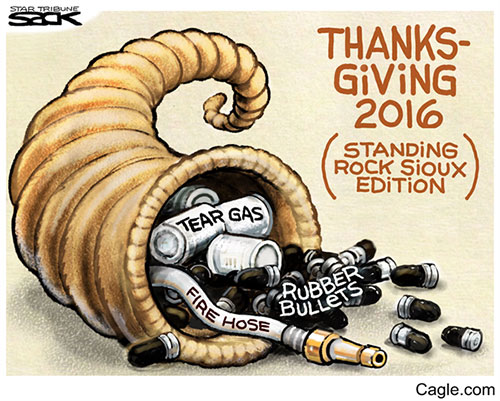 jpg Editorial Cartoon: Standing Rock Thanksgiving