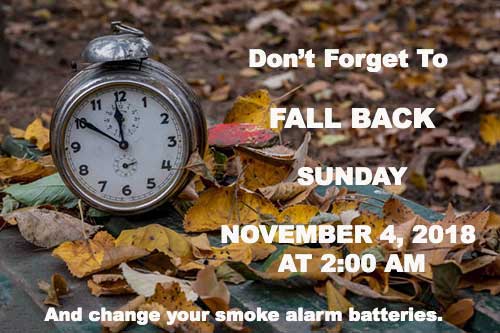 jpg Fall Back Sunday Nov. 4, 2018