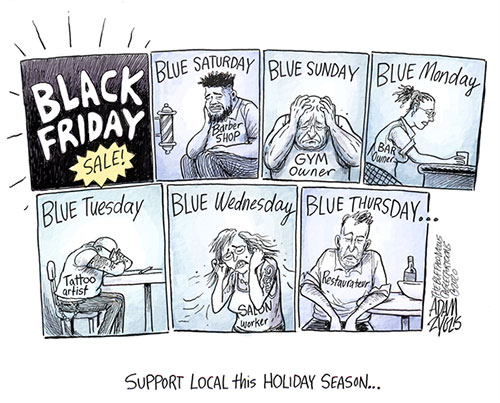 jpg Political Cartoon: Black and blue 
