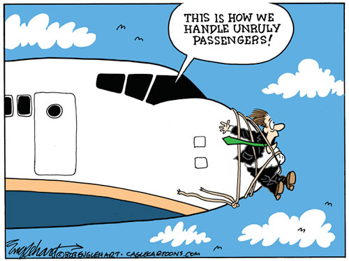 jpg Political Cartoon: Unruly Airline Passengers
