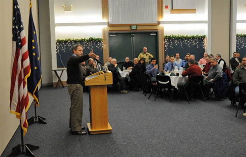 jpg Gov. Parnell spoke about results that his administration is delivering for the area at the Ketchikan Chamber of Commerce luncheon. 