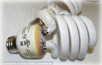 Fire hazard fears over compact fluorescent lamps at end of life