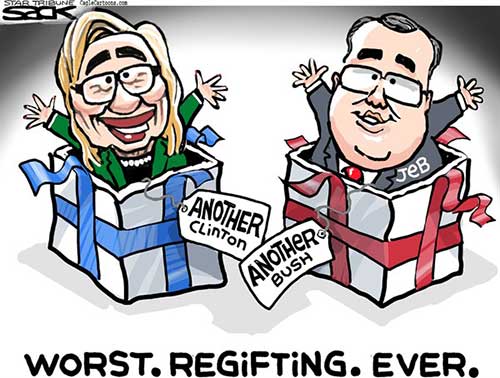 jpg POLITICAL CARTOON: CLINTON, BUSH