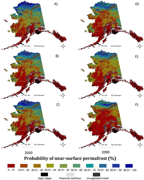 jpg Future permafrost distribution probabilities, based on future climate scenarios produced by the Intergovernmental Panel on Climate Change 