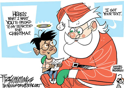 jpg Editorial Cartoon: Digital Holiday