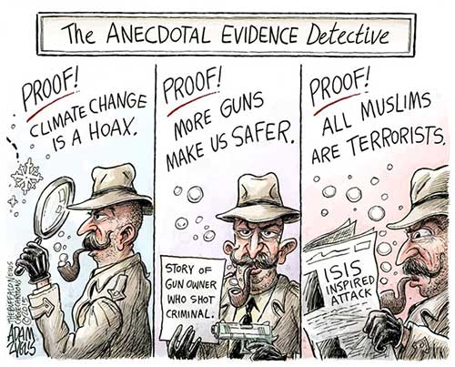 jpg Editorial Cartoon: Anecdotal Evidence Detective 