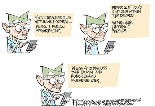 jpg Editorial Cartoon: Vet wait