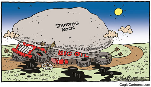 jgp Editorial Cartoon: Oil Pipeline, Permit Denied