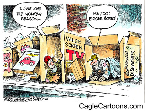 jpg Editorial Cartoon: Holidays and Homeless