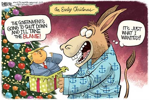 jpg Political Cartoon: Trump Shutdown Gift