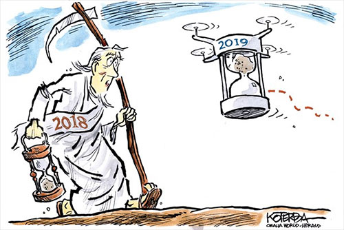 jpg Political Cartoon: Droning in the New Year