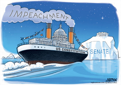 jpg Political Cartoon: House Goes Full Speed Ahead on Impeachment