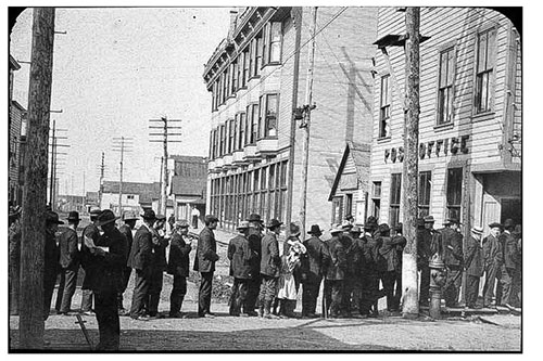 jpg Standing in line for mail at the Nome Post Office, circa 1905. 
