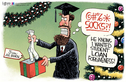 jpg Political Cartoon: Loan Forgiveness Christmas