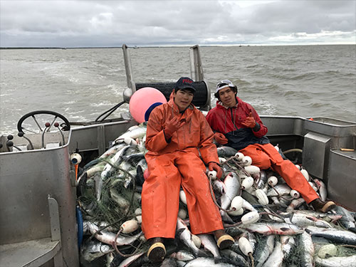 jpg Triston Chaney and his brother aboard their grandpa's gill-netter in Bristol Bay.