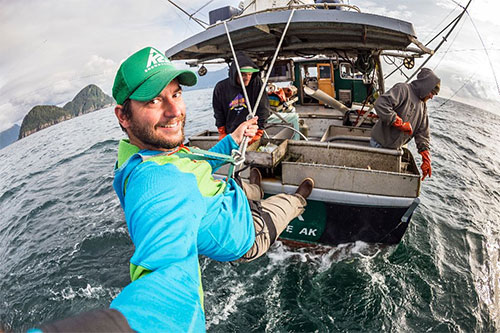 jpg Chris Miller photographing the troll fishery in Southeast Alaska.
Photo by Chris Miller©