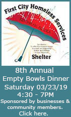 8th Annual Empty Bowls Dinner - March 23, 2019 - Ketchikan, Alaska