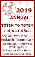 2019 Annual Totem to Totem halfmarathon - Ketchikan, Alaska - May 11, 2019