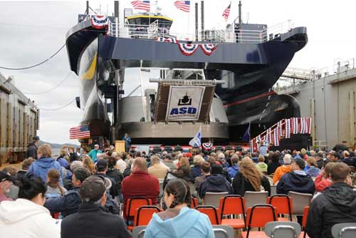 jpg The christening of the M/V Susitna at the Ketchikan shipyard.