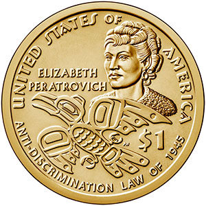 jpg The US Mint released a commemorative $1 dollar coin featuring Alaska Native Civil Rights Leader Elizabeth Peratrovich.