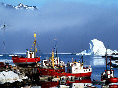 jpg Ships at the Port in Greenland.
