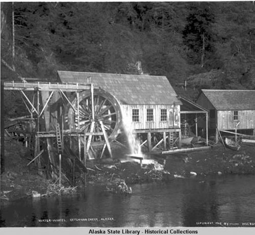 jpg Water-wheel - Ketchikan Creek, Alaska. 1905