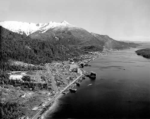 jpg Aerial view of, Ketchikan, Alaska, March 15, 1954