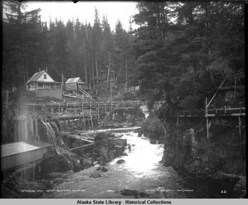 jpg Ketchikan Creek. Ketchikan Alaska. Oct. 7, 1905.