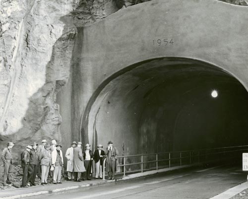 jpg North portal of the new Ketchikan Tunnel, 1954