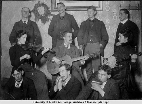 jpg Unidentified men and women with musical instuments - Ketchikan, Alaska, ca. 1890-1900
