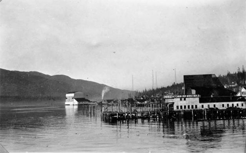 jpg In the background: Radio Towers, Ketchikan, circa 1924-1944