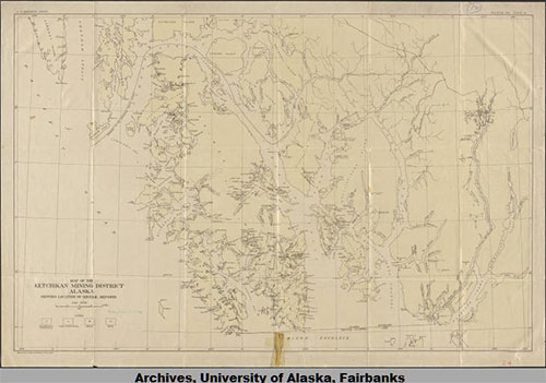 jpg Map of the Ketchikan Mining District, Alaska, 1917