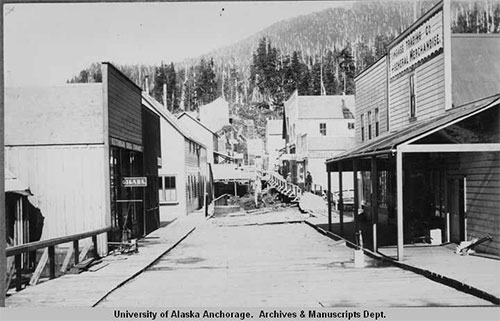 jpg View of the main street of Ketchikan, Alaska. circa 1890-1910