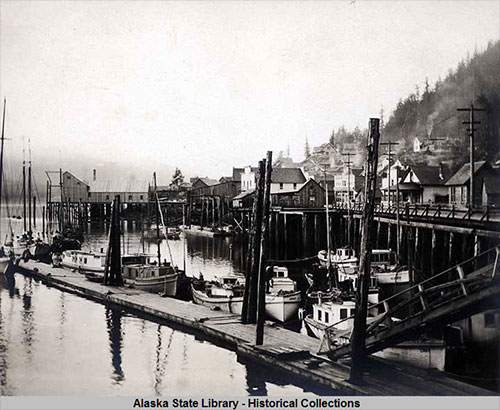 jpg Ketchikan, Alaska. Waterfront view 1900-1910.