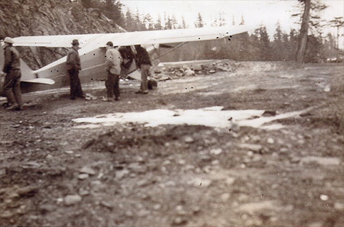 jpg Herman Ludwigsen landed his Piper plane at Mountain Point in 1953.
Photo courtesy Herman Ludwigsen ©