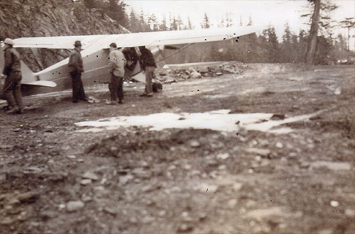 jpg Herman Ludwigsen landed his Piper plane at Mountain Point in 1953.
Photo courtesy Herman Ludwigsen ©