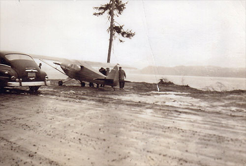 jpg Herman Ludwigsen landed his Piper plane at Mountain Point in 1953.
Photo courtesy Herman Ludwigsen ©