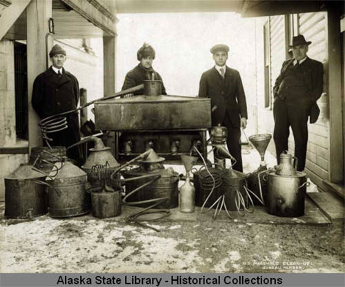 jpg U.S. Marshals clean-up booze in South East Alaska during Prohibition years. 1913-1939